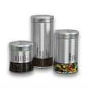 Set 3 Contenedores de Alimentos Hermeticos Metal Vidrio 1
