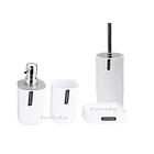 Set Baño 4 Piezas Taza Jabonera Dispensador Escobilla 5