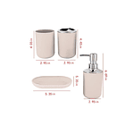 Set Accesorios De Baño 4pzs Portacepillos Jabonera 4