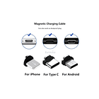 Cable Cargador Magnético Usb 3 En 1 Tipo-c Micro Usb 5