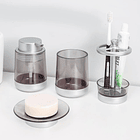 Set Accesorios De Baño 4pzs Portacepillos Jabonera 1