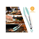 Pinzas Tenazas Cocina Asados Bbq Comedor Acero Inox Silicona 4