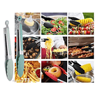 Pinzas Tenazas Cocina Asados Bbq Comedor Acero Inox Silicona 5