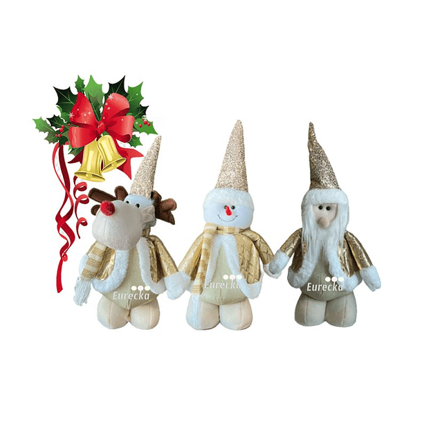 Pack 3 Monos Muñecos Navideños Patas Largas 60cm Pascuero 4