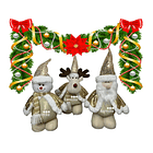 Pack 3 Monos Muñecos Navideños Patas Largas 60cm Pascuero 6