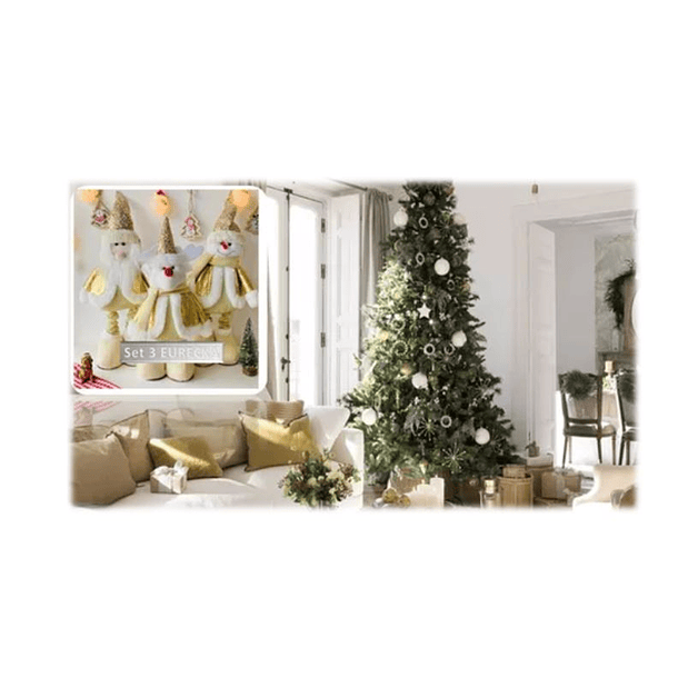 Pack 3 Monos Muñecos Navideños Patas Largas 60cm Pascuero 5