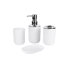 Set Accesorios De Baño 4pzs Portacepillos Jabonera 1