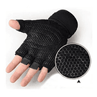 Guantes Entrenamiento Gym Levantamiento De Pesas Negro  4