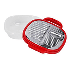 Rallador De Verduras O Queso 3 En 1 Plastico Con Envase 5