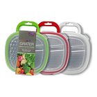Rallador De Verduras O Queso 3 En 1 Plastico Con Envase 8