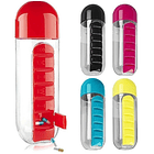 Botella De Agua 600ml + Pastillero Organizador De Pastillas  8