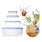 Set De 4 Tapper Tuper Hermeticos Para Comida Plastico 1