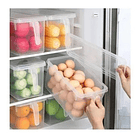 Organizador Refrigerador Transparente Con Tapa Y Mango 2