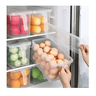 Organizador Refrigerador Transparente Con Tapa Y Mango 4