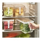 Organizador Refrigerador Transparente Con Tapa Y Mango 5