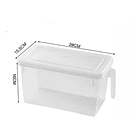 Organizador Refrigerador Transparente Con Tapa Y Mango 8