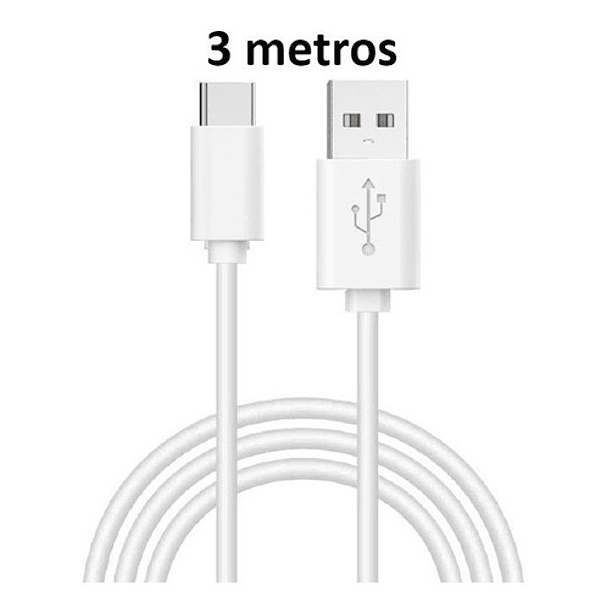 Cable Tipo C 3 Metros Carga Rapida Y Datos 4