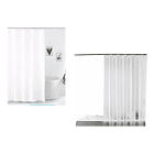 Cortina De Baño Blanca Impermeable + Forro Transparente 1