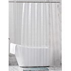 Cortina De Baño Blanca Impermeable + Forro Transparente 3