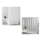 Cortina De Baño Blanca Impermeable + Forro Transparente 4