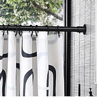 Set Kit Ganchos Argolla Cortina Baño Ducha 12und Pvc Negro 5