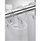 Set Kit 12 Ganchos Argolla Cortina Baño Ducha Transparente 2