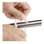 Set Kit Ganchos Argolla C Cortina Baño 12und Pvc Blanco 1