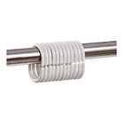 Set Kit Ganchos Argolla C Cortina Baño 12und Pvc Blanco 2