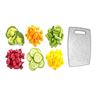 Tabla Cortar Plastica Profesional Diseño De Marmol 9