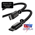 Cable Usb Tipo-c A Tipo-c 100w Carga Rápida 1m Pd 5