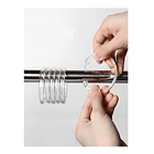 Set 12 De Ganchos Con Clic Para Cortina De Baño Transparente 3