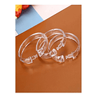 Set 12 De Ganchos Con Clic Para Cortina De Baño Transparente 4