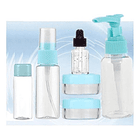 Kit De Viaje Portátil Botella De Vacío Dispensador Líquidos 4