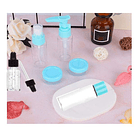 Kit De Viaje Portátil Botella De Vacío Dispensador Líquidos 5