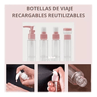 Kit De Viaje Portátil Botella De Vacío Dispensador Líquidos 9