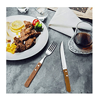 Set 12 Cuchillos Mesa Con Diente Y Mago De Madera 2