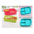 Taper De 3 Divisiones Plastico Para Comida Fuente 6