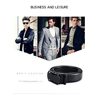 Correa/cinturon Casual Negro Para Hombre [ajustable] 4