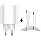 Cargador Adaptador Cabezal 25w Carga Rápida Más Cable C 7