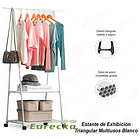 Estante Organizador Colgador Con Perchero Exhibidor De Ropa  3