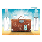 Kit De Viaje Portátil Botella De Vacío Dispensador Líquidos 2