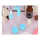 Kit De Viaje Portátil Botella De Vacío Dispensador Líquidos 5