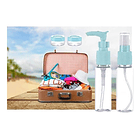 Kit De Viaje Portátil Botella De Vacío Dispensador Líquidos 6