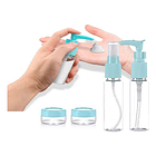 Kit De Viaje Portátil Botella De Vacío Dispensador Líquidos 7