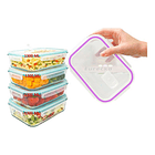 Taper Tupper Hermético Vidrio Comida 1.300ml  2