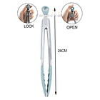 Pinzas Tenazas Cocina Asados Bbq Comedor Acero Inox Silicona 9