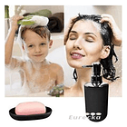 Set Baño 4 Piezas Taza Jabonera Dispensador Escobilla 14