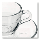 Taza Vidrio Con Asas Para Te Cafe Bebidas Con Plato  5