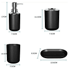 Set Accesorios De Baño 4pzs Portacepillos Jabonera 5