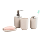 Set Accesorios De Baño 4pzs Portacepillos Jabonera 6